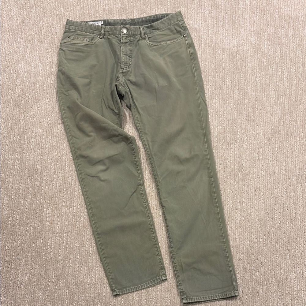 Olive Green Casual Pants
